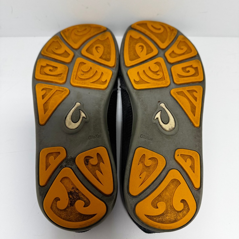 OluKai Nohea Mesh Mens Slip On Shoes Charcoal Gray Orange 10188-4242 Size 10 - Picture 8 of 8
